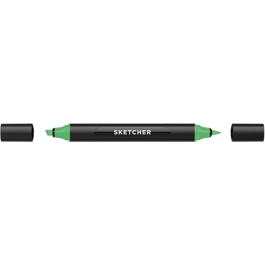 MOLOTOW SKETCHER MARKER BRUSH + CHISEL LEAF GREEN - Image 2