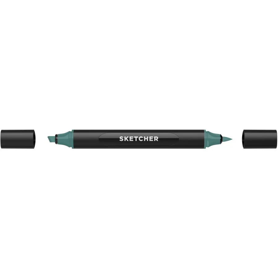 MOLOTOW SKETCHER MARKER BRUSH + CHISEL VERDIGRIS - Image 2