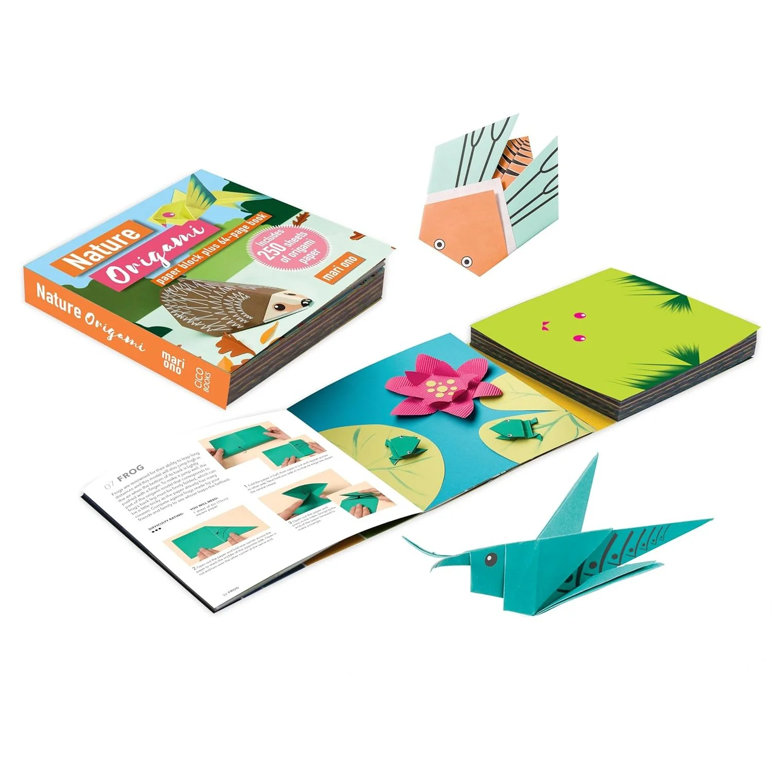 NATURE ORIGAMI: PAPER BLOCK PLUS 64-PAGE BOOK - Image 3