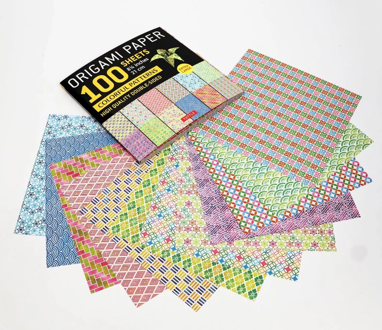 ORIGAMI PAPER COLOURFUL PATTERNS 100 SHEETS 21CM - Image 2