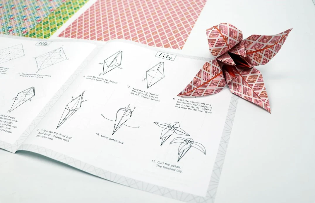 ORIGAMI PAPER COLOURFUL PATTERNS 100 SHEETS 21CM - Image 3