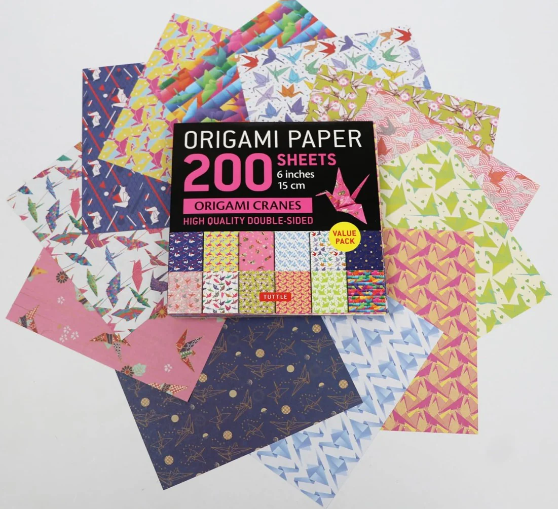 ORIGAMI PAPER CRANE 15CM 200 SHEETS - Image 2