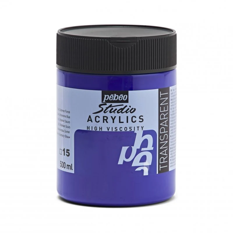 PEBEO STUDIO ACRYLIC PAINT DARK ULTRAMARINE BLUE - Image 4