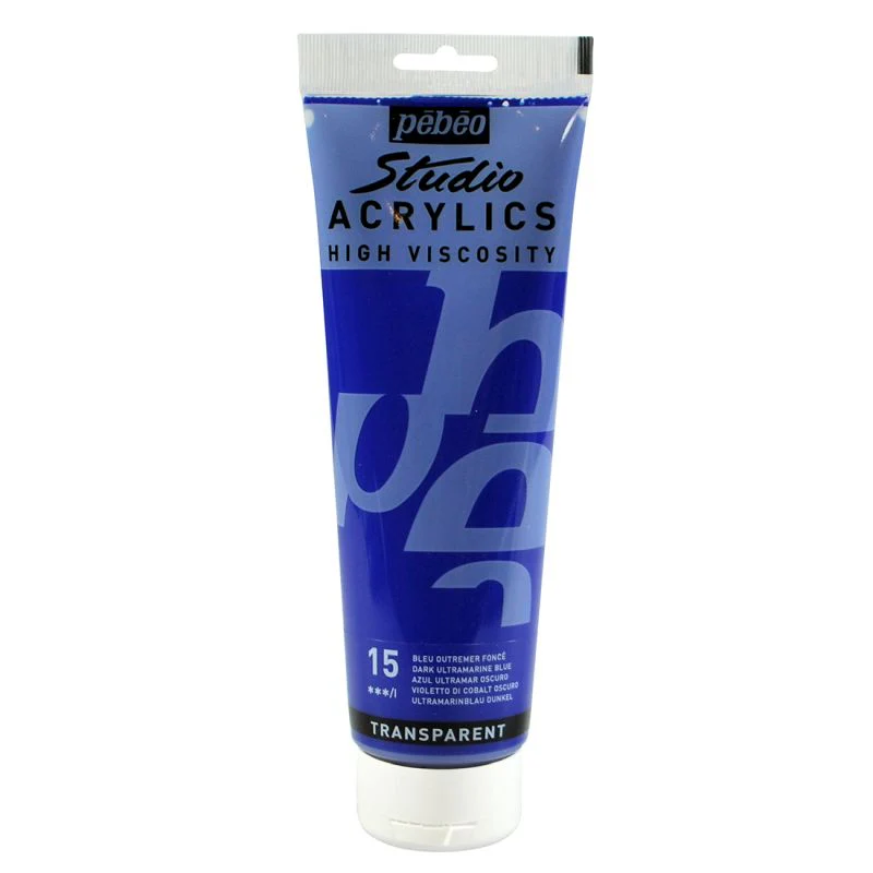 PEBEO STUDIO ACRYLIC PAINT DARK ULTRAMARINE BLUE - Image 5
