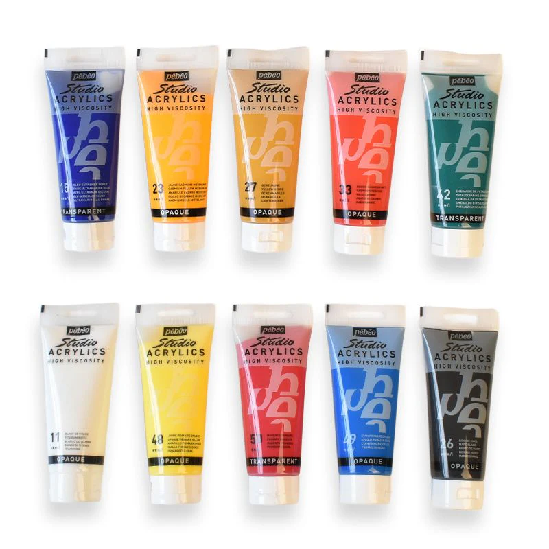 Pebeo Studio Acrylic Paint Set 10 - Image 3