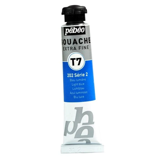 Pebeo T7 Gouache Paint Light Blue - Image 2