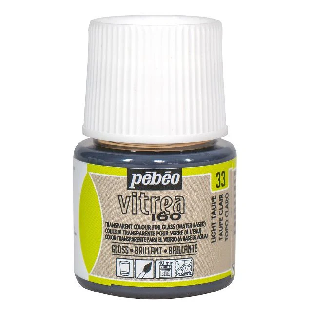 Pebeo Vitrea160 Glass Paint Gloss Light Taupe - Image 2