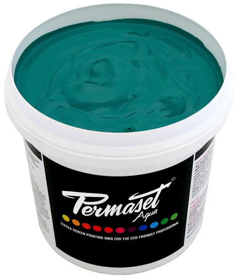 Permaset Super Cover Aqua Screen Printing Ink Green B - Image 2