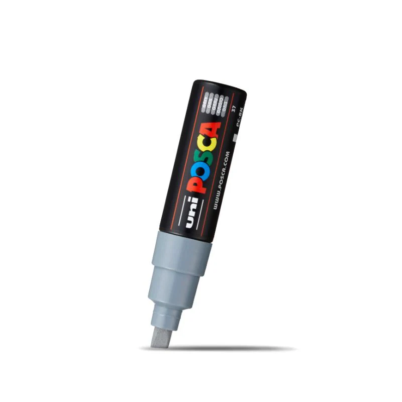 Posca Bold Chisel Tip Marker Grey - Image 2