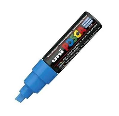 Posca Bold Chisel Tip Marker Light Blue - Image 2