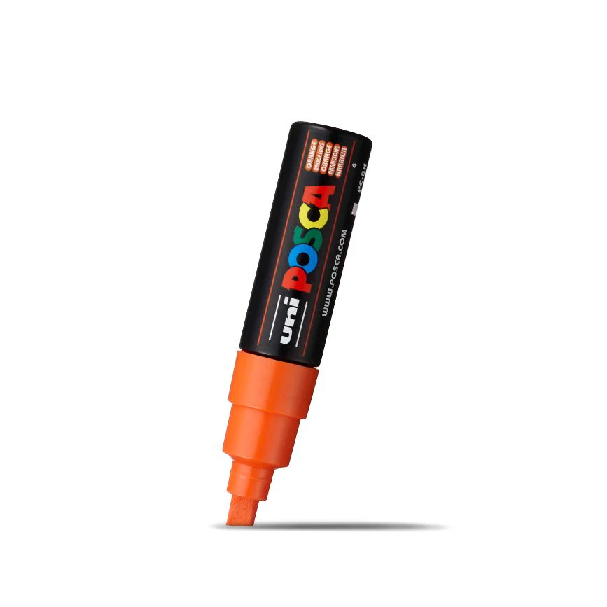Posca Bold Chisel Tip Marker Orange - Image 2