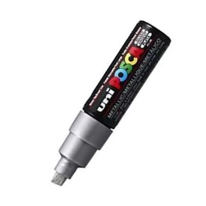 Posca Bold Chisel Tip Marker Silver - Image 2