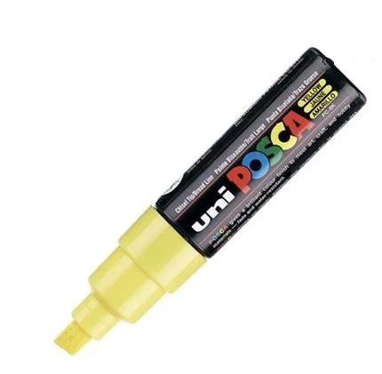 Posca Bold Chisel Tip Marker Yellow - Image 2