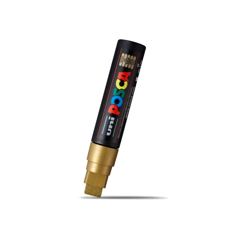 Posca Broad Chisel Tip Marker Gold - Image 2