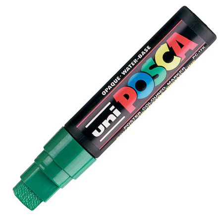 Posca Broad Chisel Tip Marker Green - Image 2
