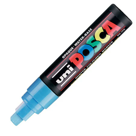 Posca Broad Chisel Tip Marker Light Blue - Image 2