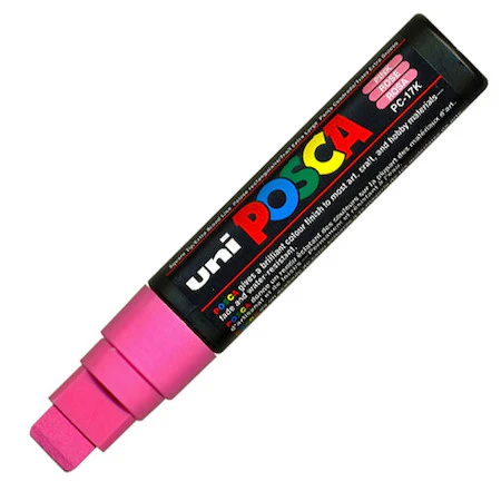 Posca Broad Chisel Tip Marker Pink - Image 2
