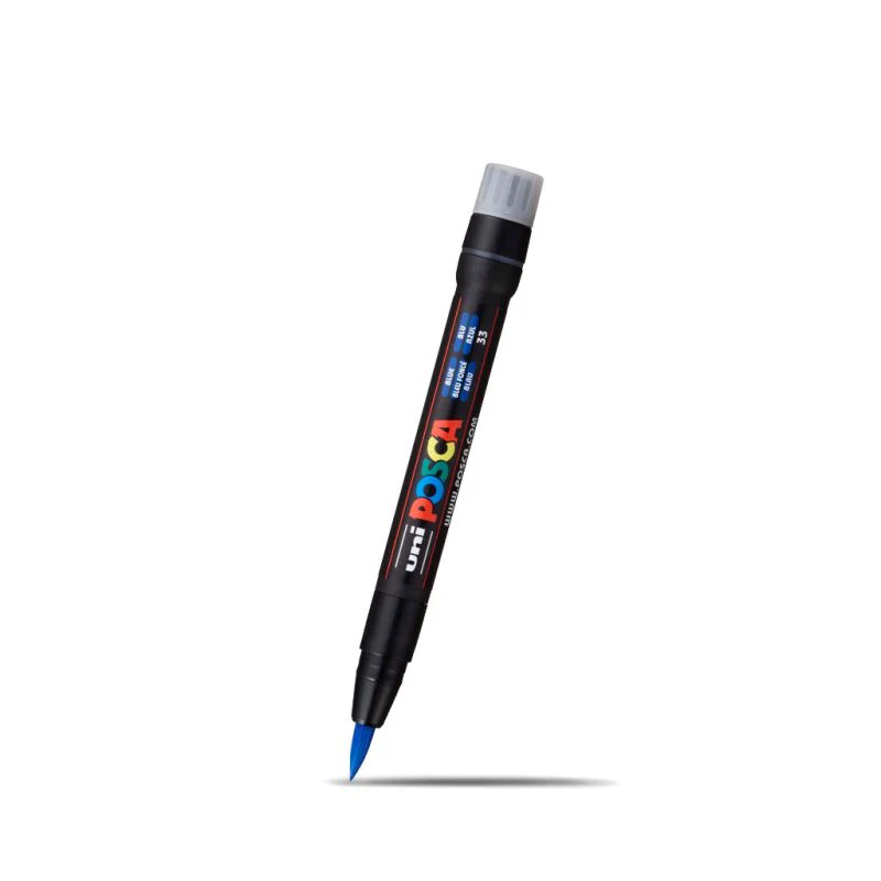Posca Brush Tip Marker Blue - Image 2
