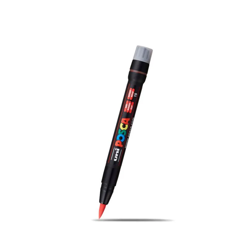 Posca Brush Tip Marker Red - Image 2