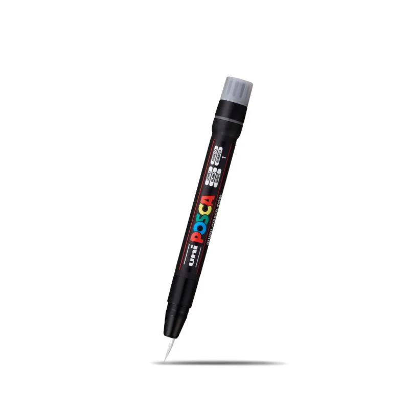 Posca Brush Tip Marker White - Image 2