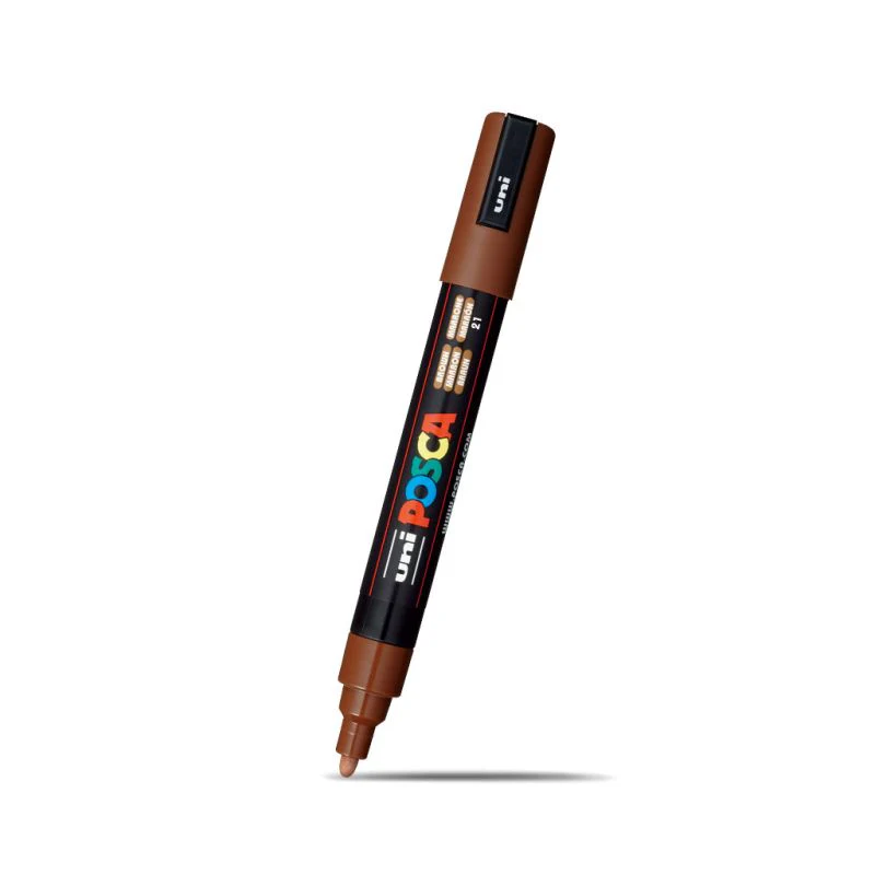 Posca Medium Bullet Tip Marker Brown - Image 2