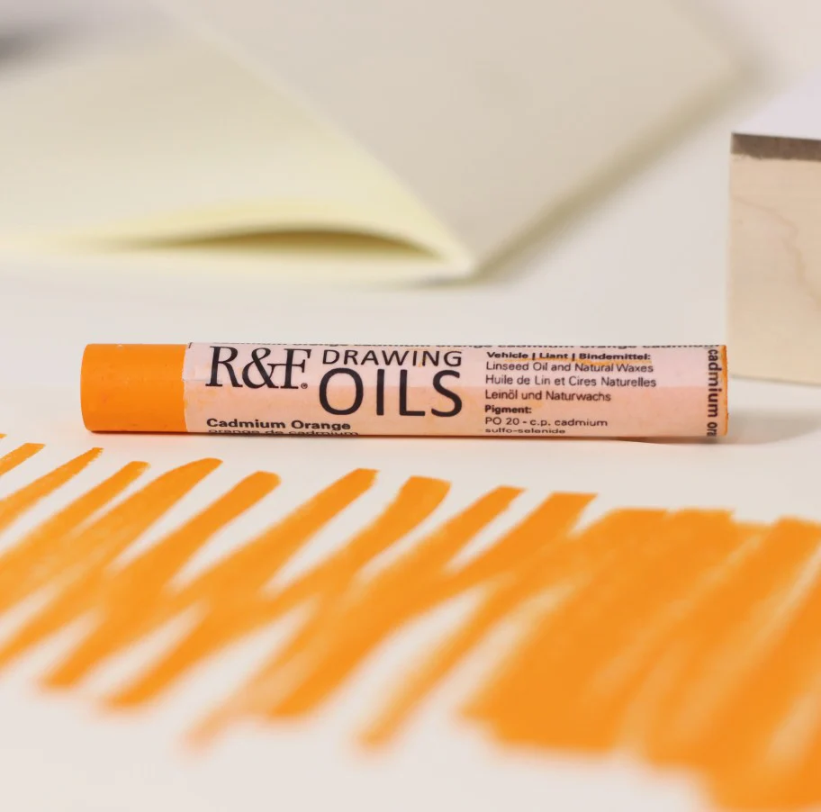 R&F DRAWING OIL STICK CADMIUM ORANGE - Image 2
