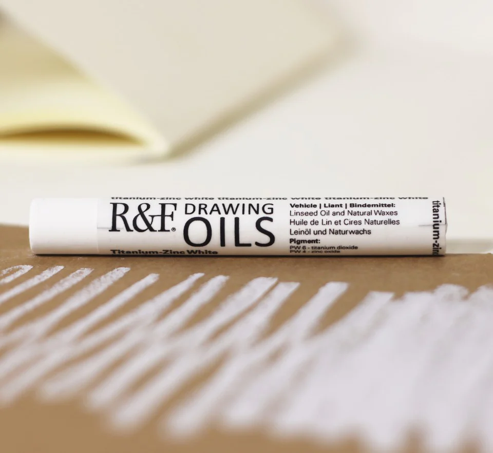 R&F DRAWING OIL STICK TITANIUM ZINC WHITE - Image 2