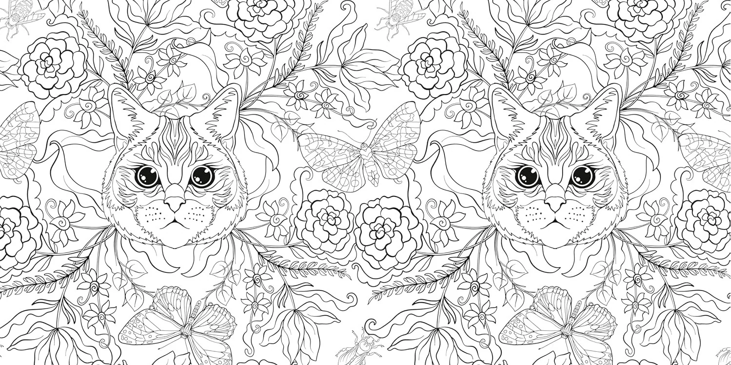 RELAXING CAT COLOURING BOOK - Image 3