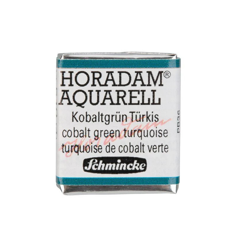 Schmincke Horadam Aquarelle Watercolour Paint Cobalt Green Turquoise - Image 3