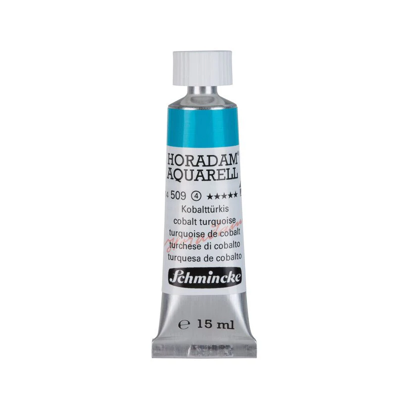 Schmincke Horadam Aquarelle Watercolour Paint Cobalt Turquoise - Image 4