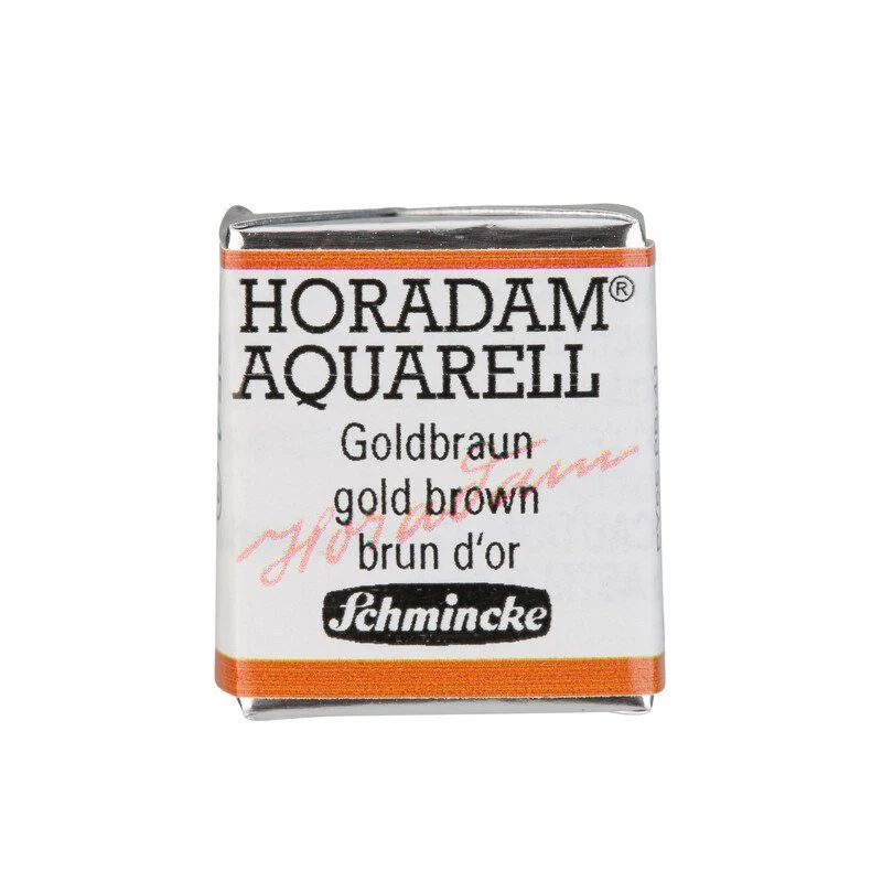 Schmincke Horadam Aquarelle Watercolour Paint Gold Brown - Image 3