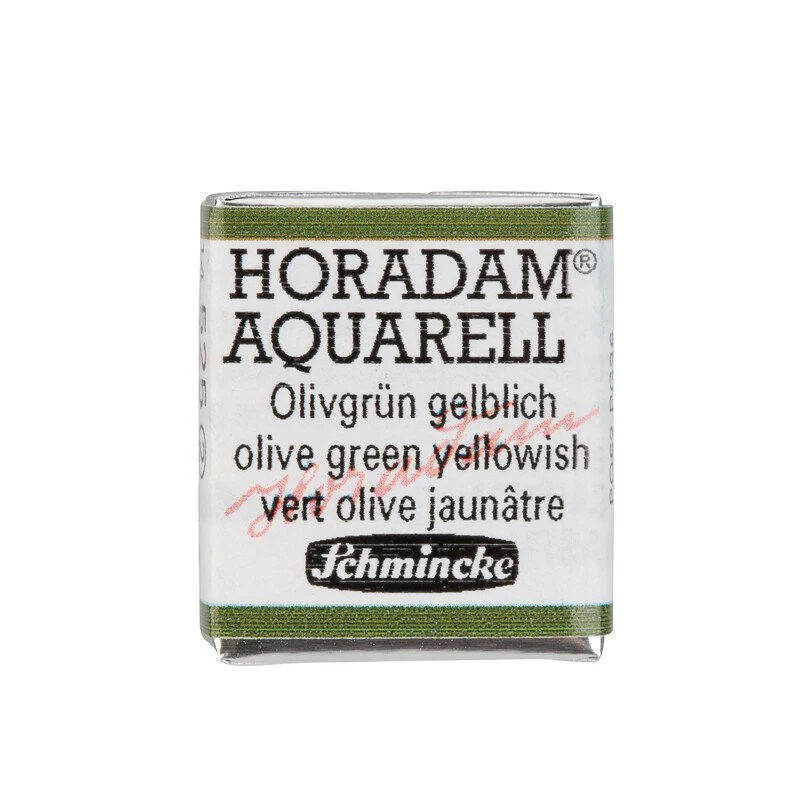 Schmincke Horadam Aquarelle Watercolour Paint Olive Green Yellowish - Image 3