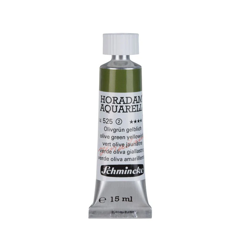 Schmincke Horadam Aquarelle Watercolour Paint Olive Green Yellowish - Image 4