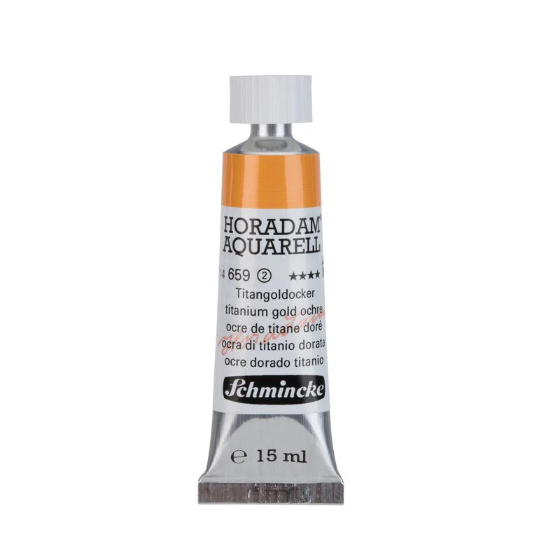 Schmincke Horadam Aquarelle Watercolour Paint Titanium Gold Ochre - Image 4