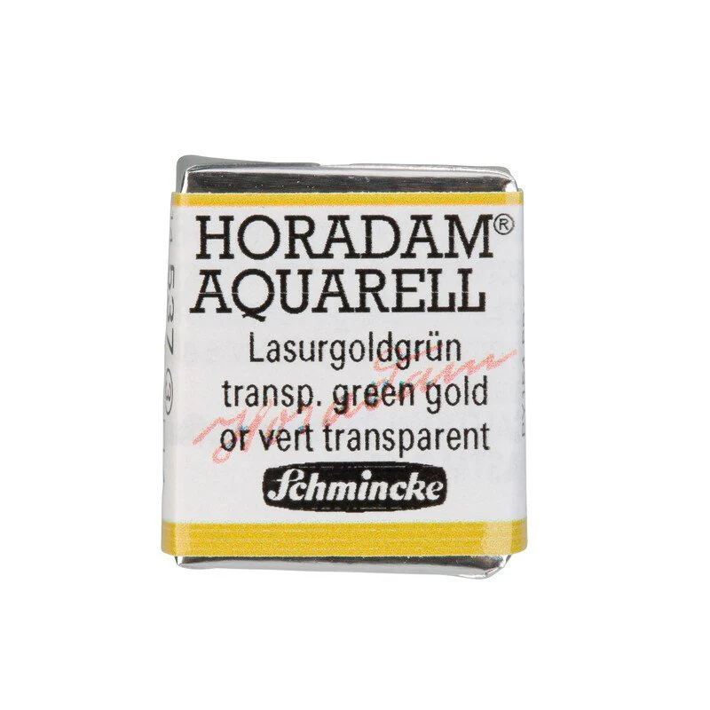 Schmincke Horadam Aquarelle Watercolour Paint Transparent Green Gold - Image 3