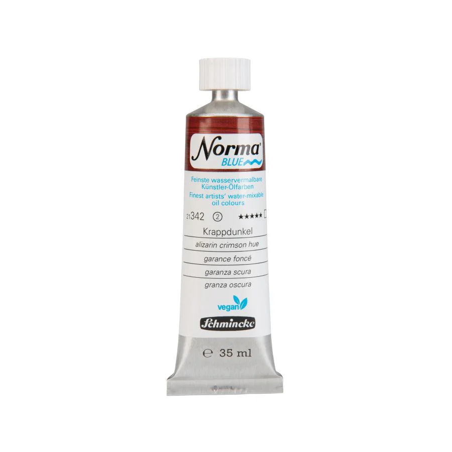 Schmincke Norma Blue Water Mixable Oil Paint Alizarin Crimson Hue - Image 2
