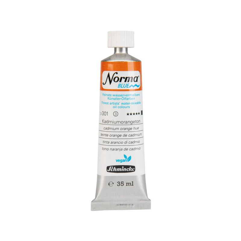 Schmincke Norma Blue Water Mixable Oil Paint Cadmium Orange Hue - Image 2