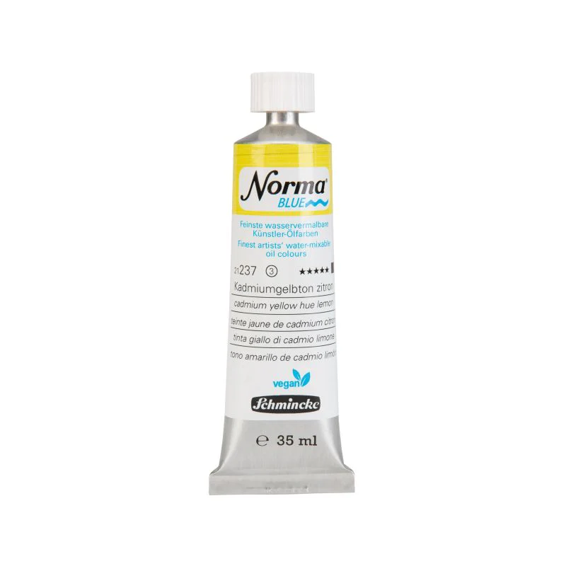 Schmincke Norma Blue Water Mixable Oil Paint Cadmium Yellow Hue Lemon - Image 2