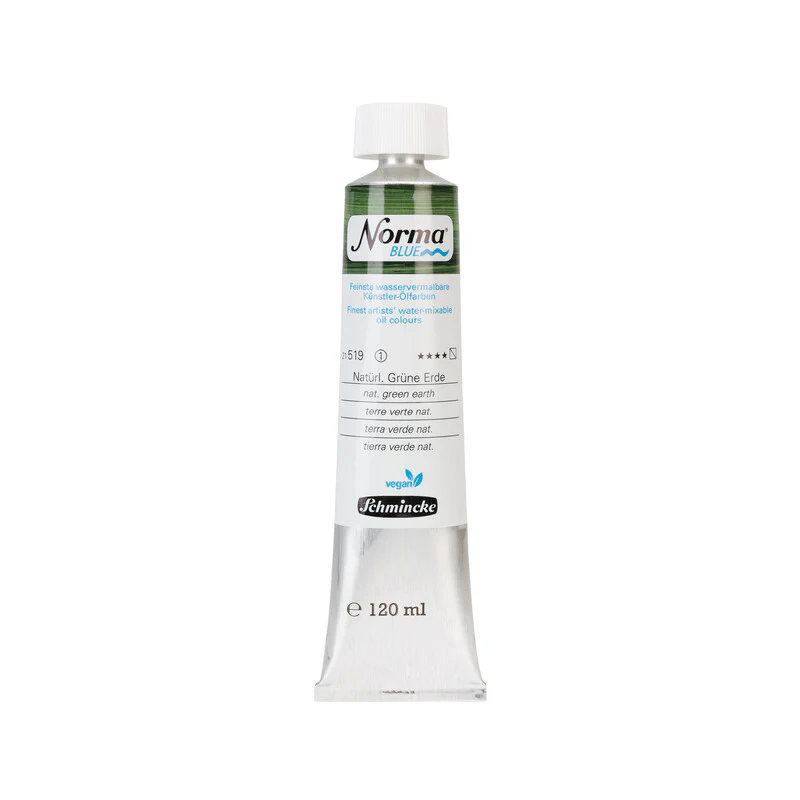 Schmincke Norma Blue Water Mixable Oil Paint Natural Green Earth - Image 3