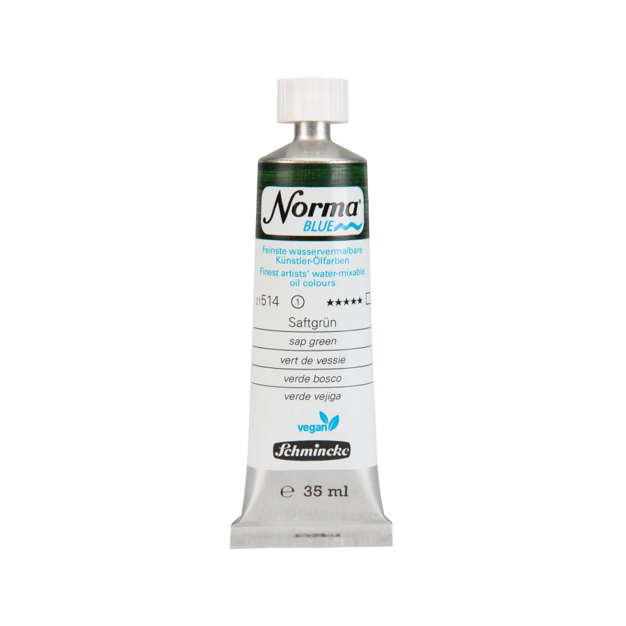 Schmincke Norma Blue Water Mixable Oil Paint Sap Green - Image 2