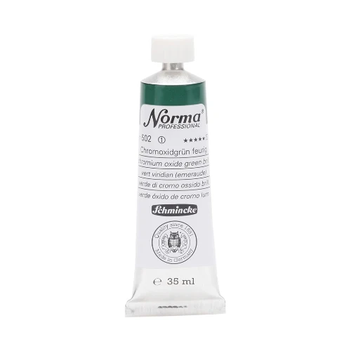 Schmincke Norma Professional Oil Paint Chromium Oxide Green Brilliant - Image 2