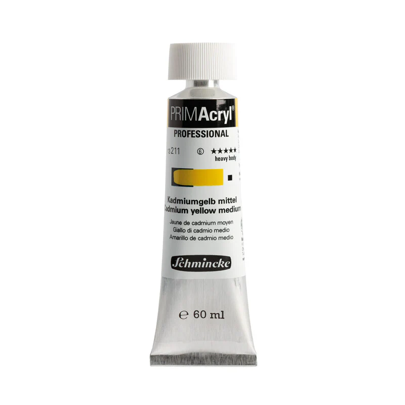 Schmincke Primacryl Acrylic Paint Cadmium Yellow Medium - Image 2
