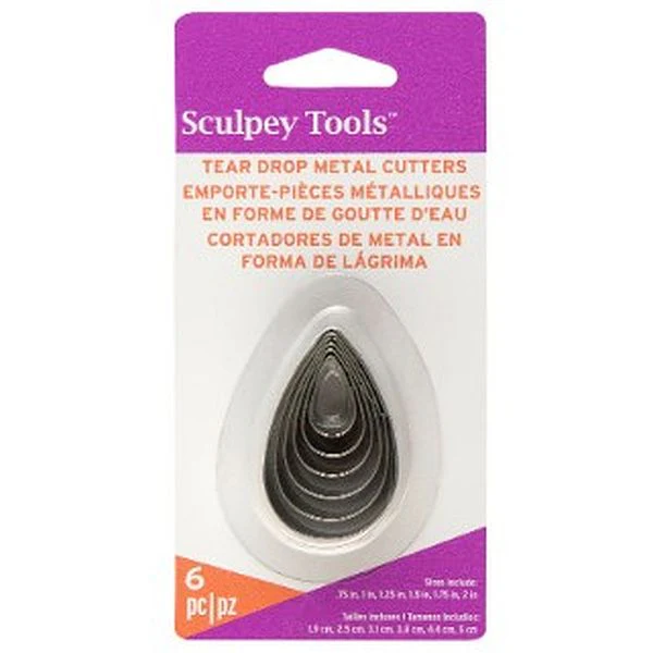 Sculpey Premo Metal Cutters Tear Drop 6 Pieces