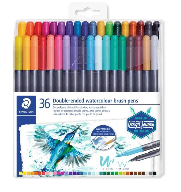 Staedtler Design Journey Watercolour Pen Watercolour Twin Tip Pen Set 36