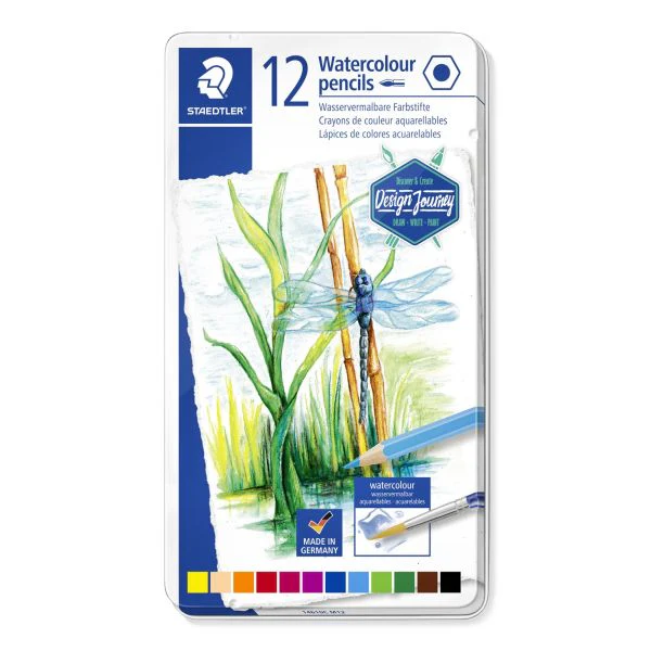 Staedtler Design Journey Watercolour Pencil Watercolour Pencil Tin Set 12