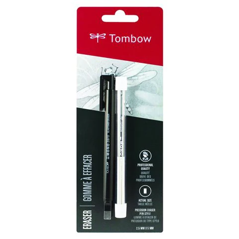 TOMBOW MONO ZERO ERASER PEN RECTANGLE BLACK - Image 2