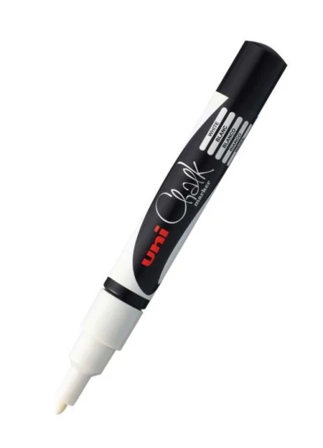 Uni Chalk Marker White - Image 2