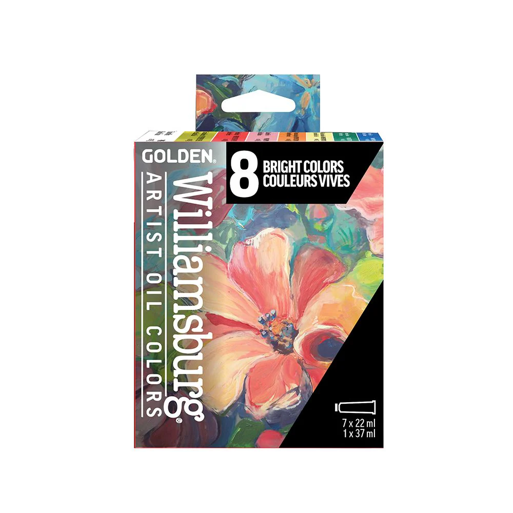WILLIAMSBURG OIL PAINT BRIGHT COLOR SET 7 X 22ML + WHITE - Image 2