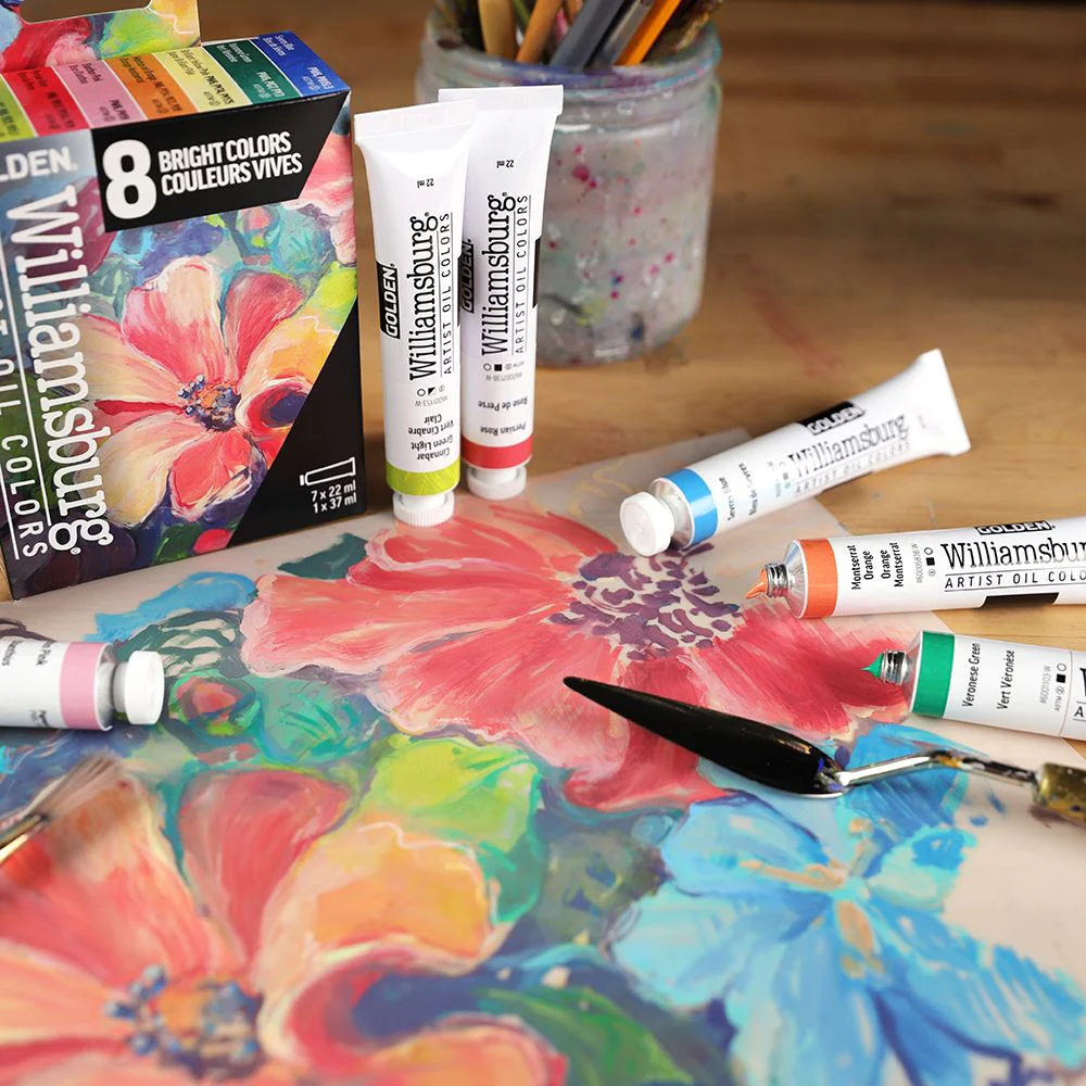 WILLIAMSBURG OIL PAINT BRIGHT COLOR SET 7 X 22ML + WHITE - Image 3