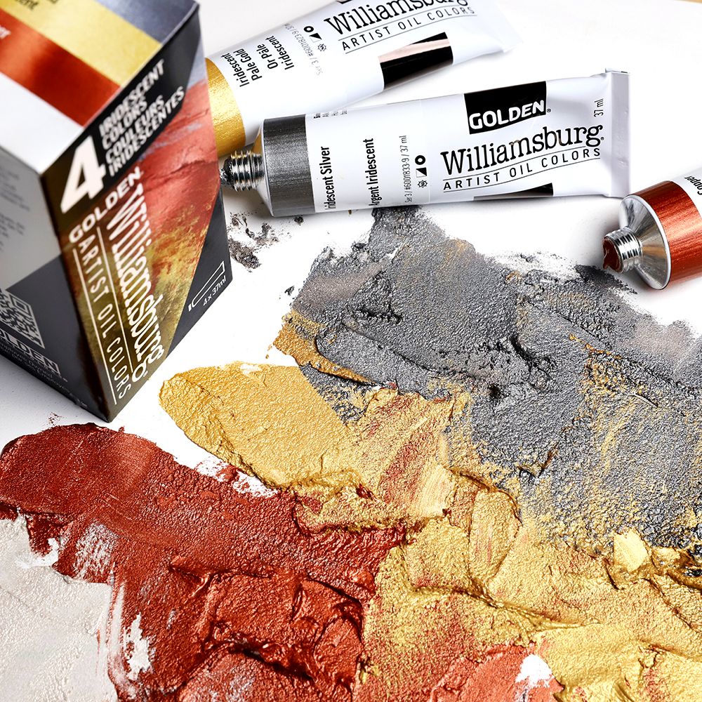 WILLIAMSBURG OIL PAINT IRIDESCENT COLOR SET 4 X 37ML - Image 3